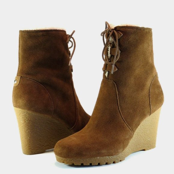 Michael Kors Rory Suede SHEARLING Boots 11 - Picture 1 of 5